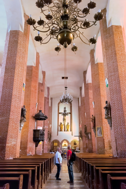 23 - The interior main nave of the St. Nicholas Cathedral in Elbląg, Poland